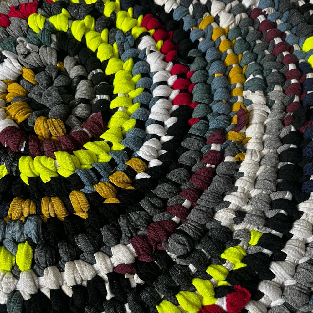 Handmade Multicoloured "Rag" Rug - Picture 4 of 5